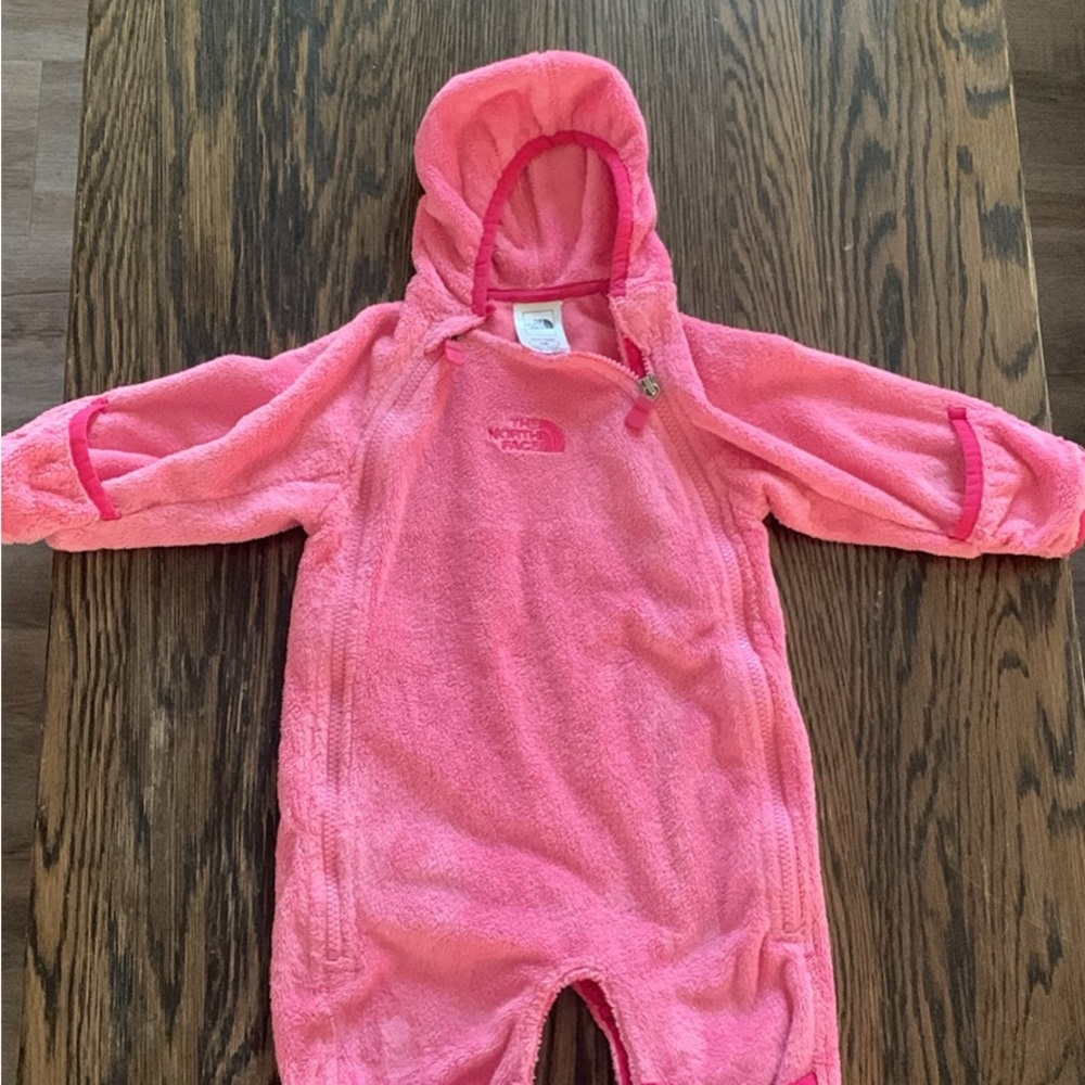 The North Face Pink baby fleece bunting